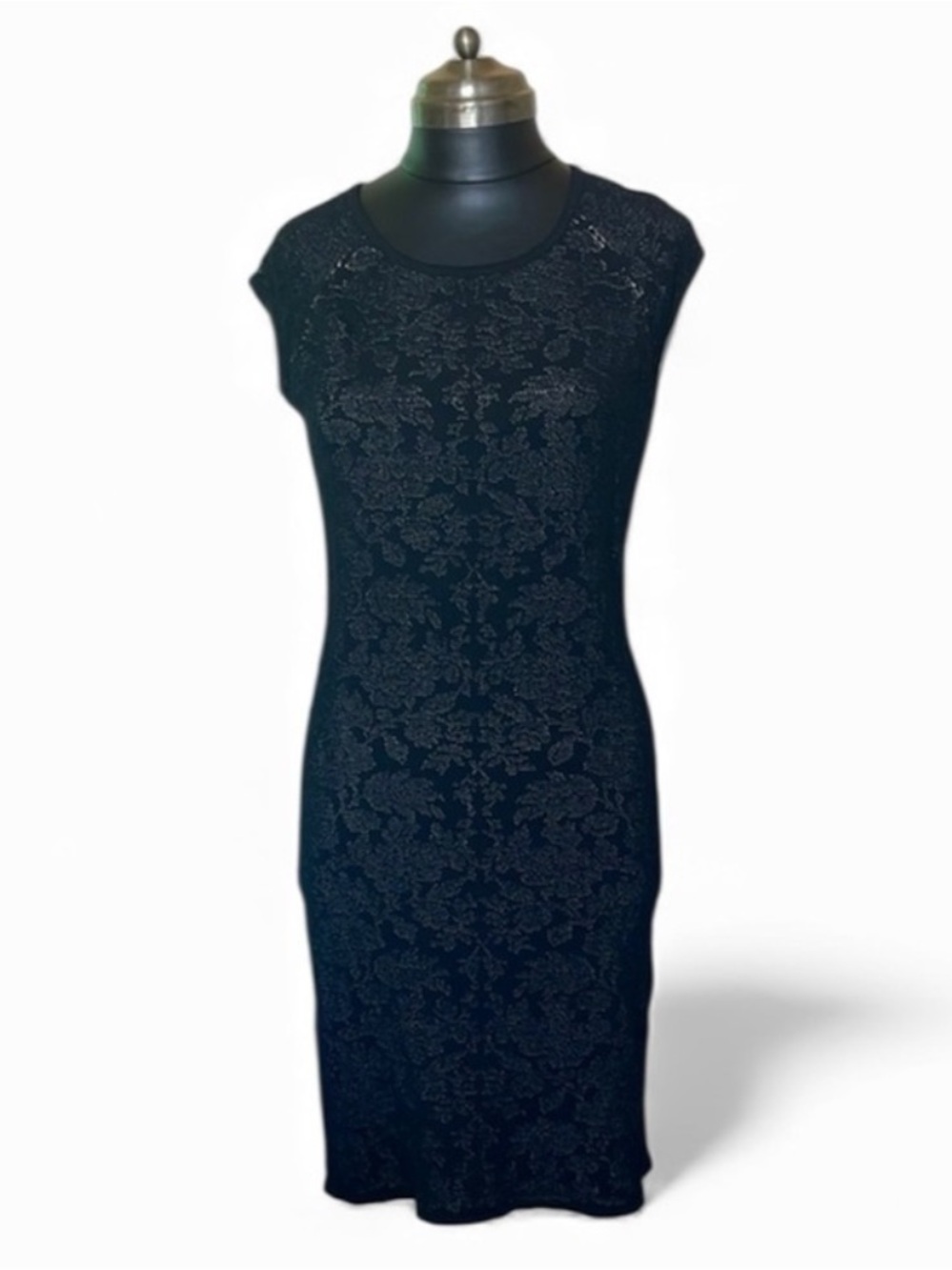 Elegant Black Lace Sheath Dress